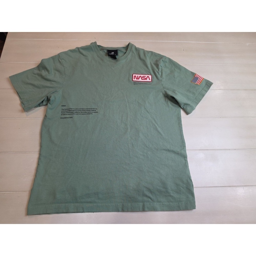 NASA Relaxed Fit Shirt By H&M Short Sleeve Mens Medium